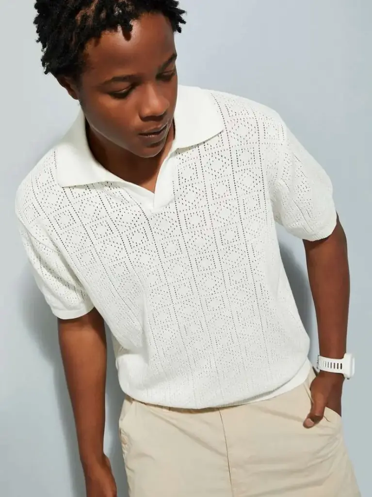 Textured polo